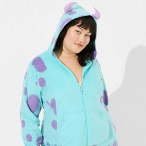 ❤️NWT VINTAGE TORRID PAJAMA - MONSTERS INC SULLY ONESIE PIXAR COSPLAY PLUS SIZE